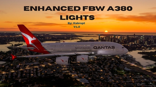FlyByWire A380X Realistic External Lighting