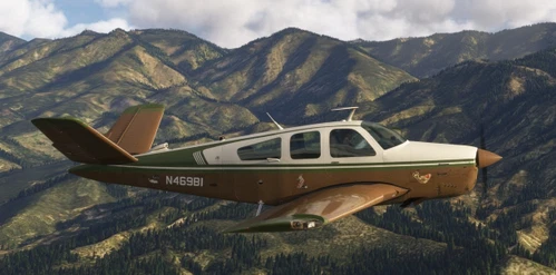 Beechcraft Bonanza V35B beige-green N469BI