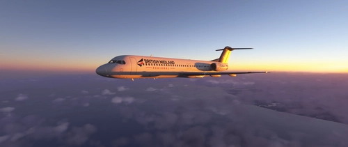 British Midland Virtual Fokker 100