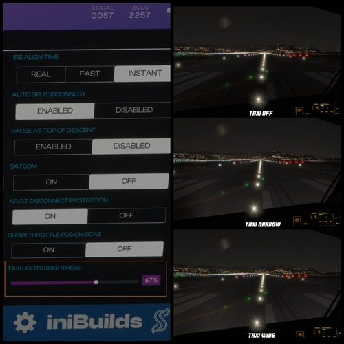 A220 Taxi Lights Fix