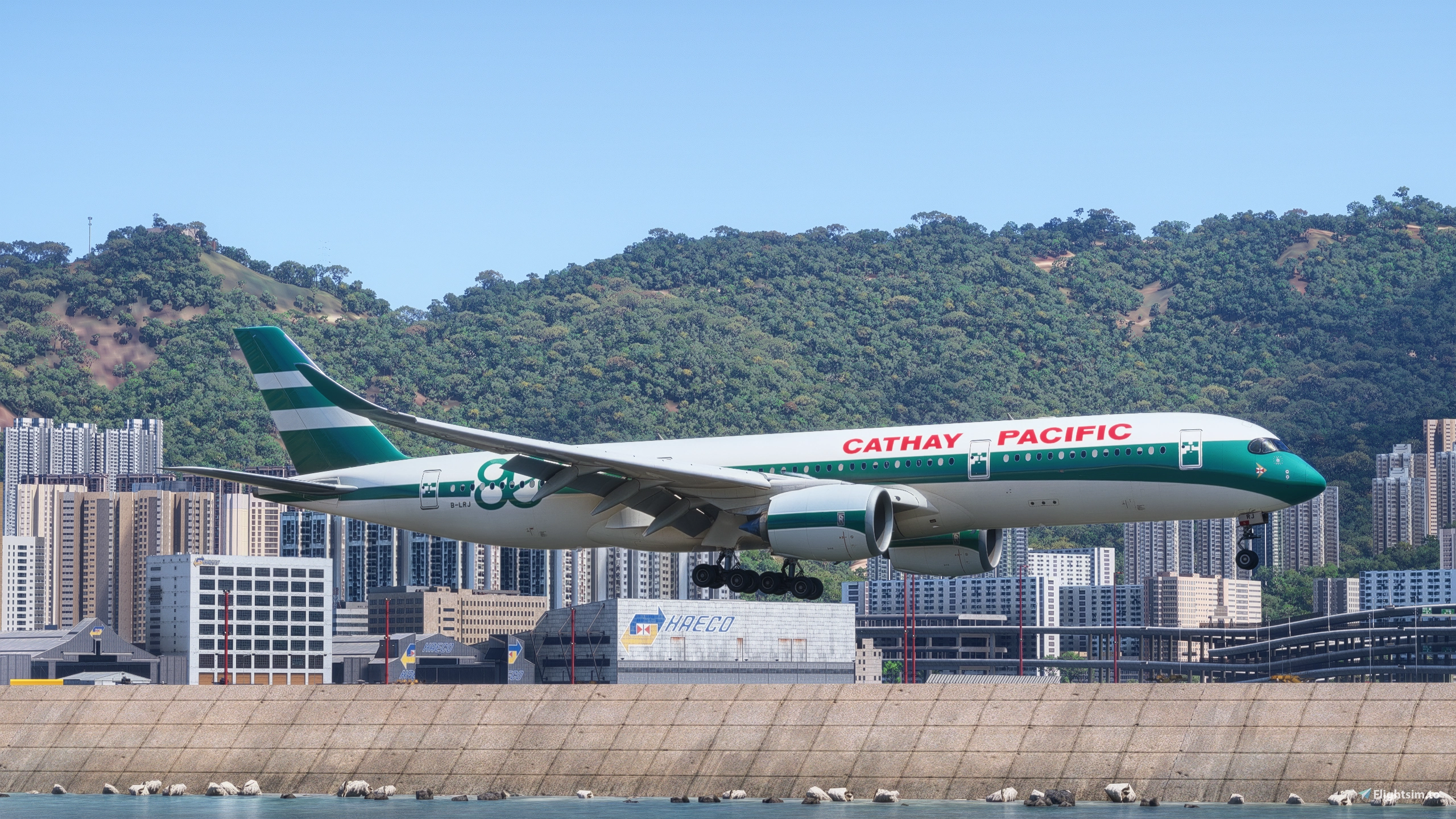 Cathay Pacific B-LRJ inibuild A350-900  80th Anniversary Retro Livery [4K] - Image 1