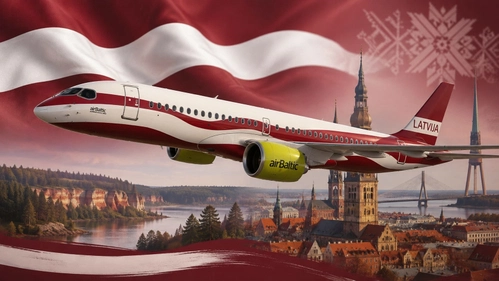 Synaptic | Airbus A220-300 | AirBaltic | YL-CSL 'Latvian Flag'