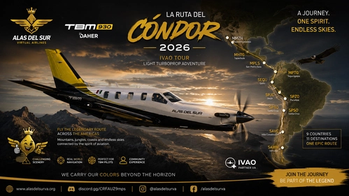 Alas del Sur Daher TBM 930 “La Ruta del Cóndor 2026” livery (Fictional)