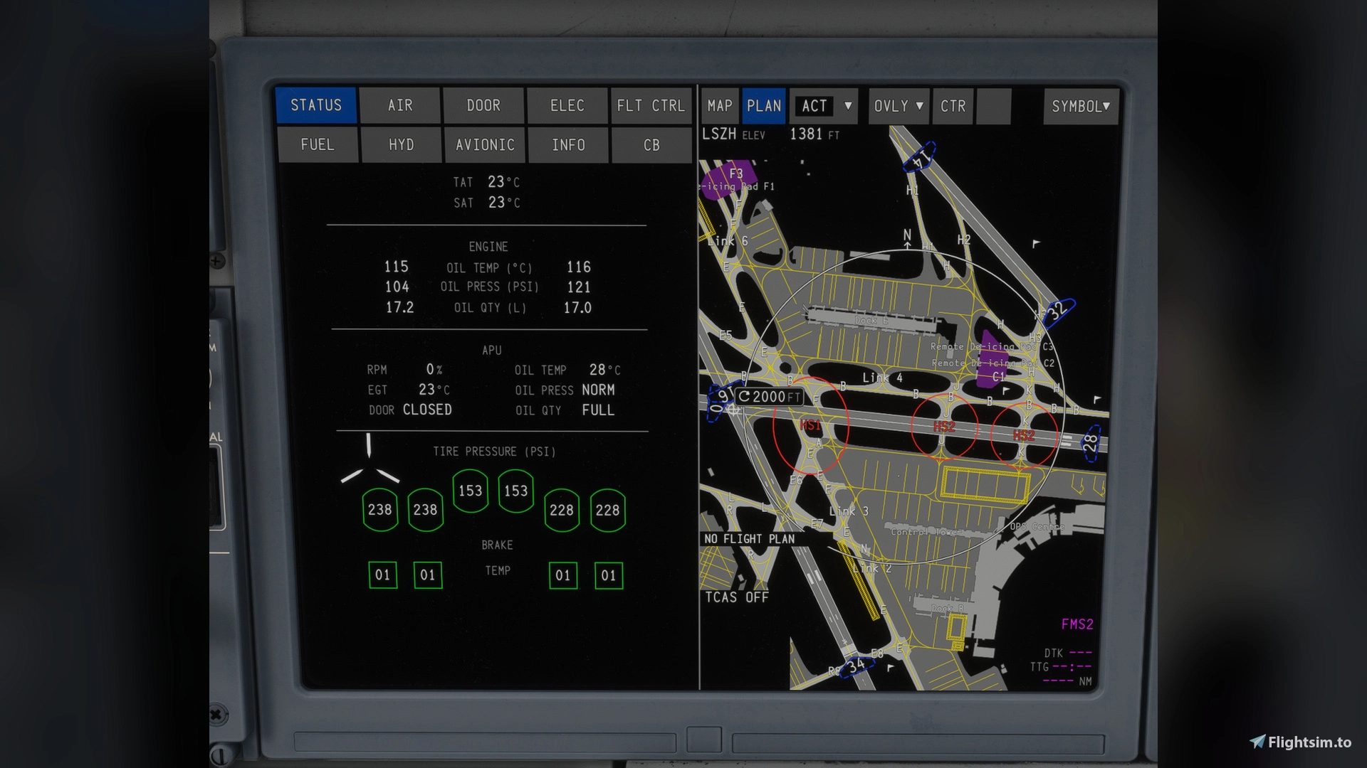 A220 Airport Moving Map on ND