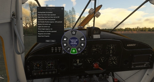 Flow Pro Taylorcraft BC-12D - Simple Checklist