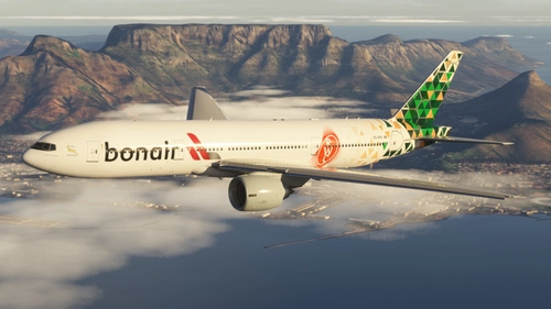 Bon Air Virtual Boeing 777-200ER PMDG Springbok Supporters Livery