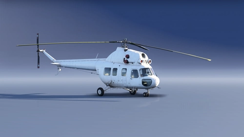 White Livery of Mi-2 Hoplite Helicopter for MSFS-2020 and MSFS-2024