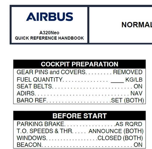 A320Neo Checklist
