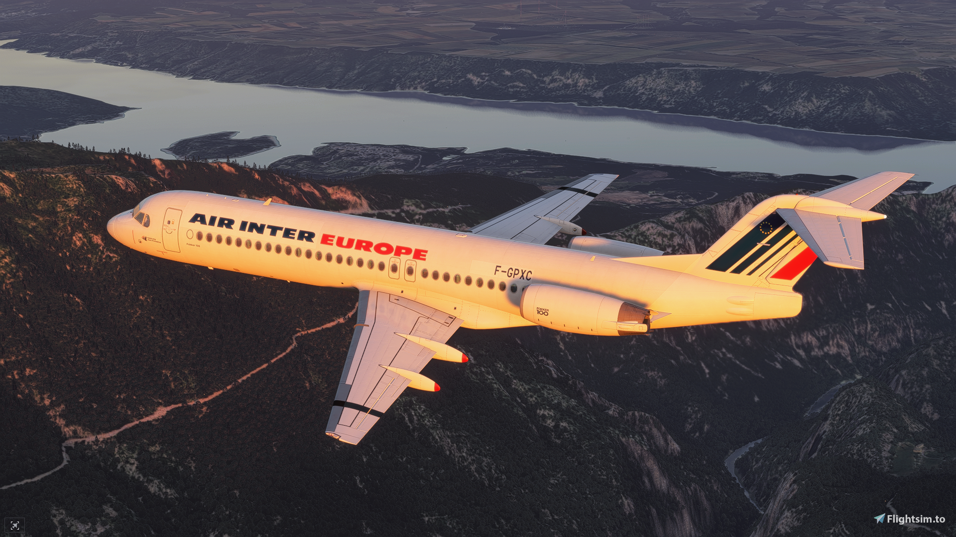 Air Inter Europe Fokker F100 fleet pack - Aircraft Liveries for
