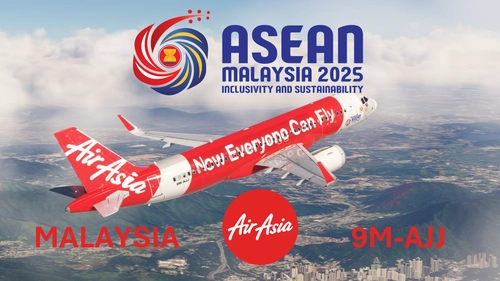 Malaysia AirAsia 9M-AJJ (With Cabin Texture)