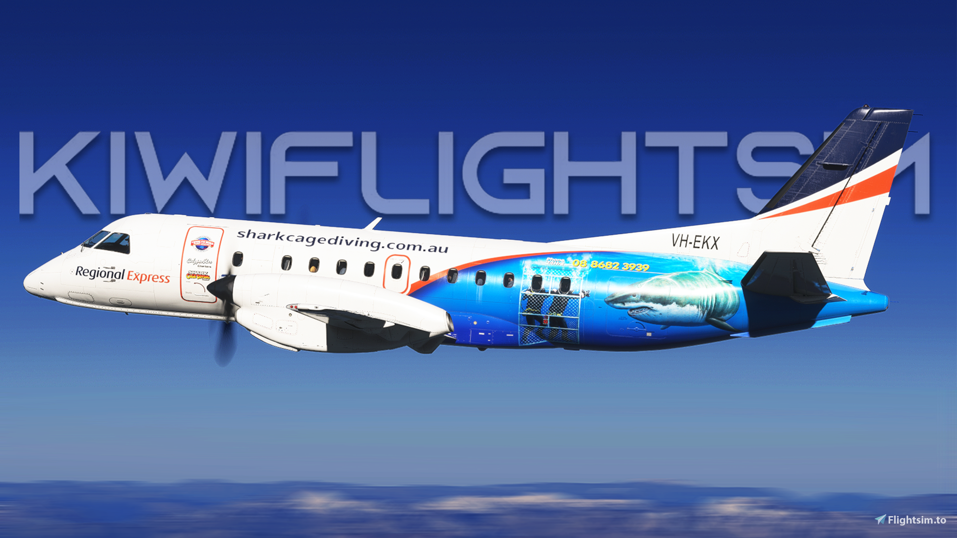 Regional Express (REX) 'Shark Cage Diving' Livery | VH-EKX