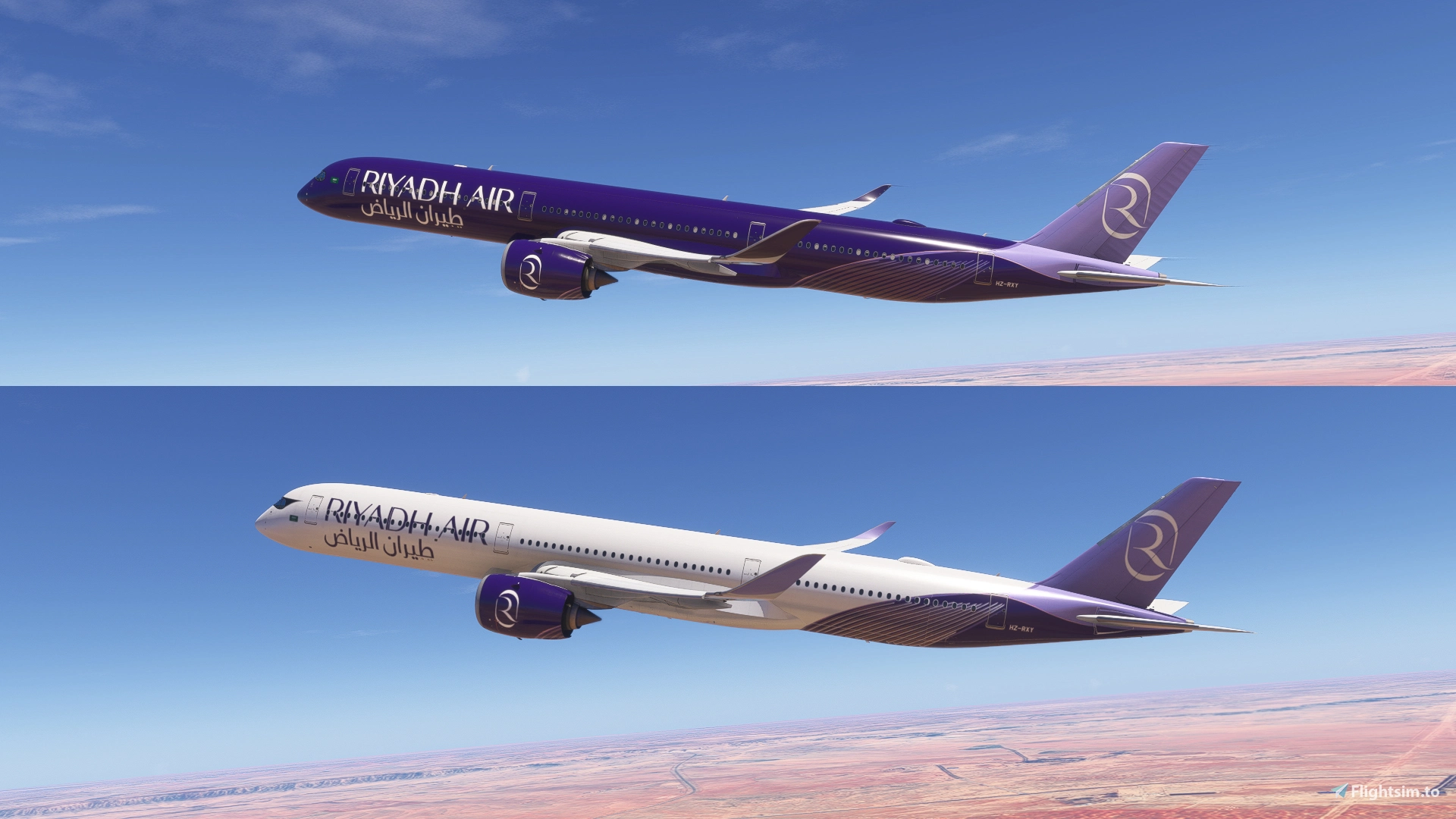 iniBuilds A350-1000 | Riyadh Air | Dark + Light liveries - Image 1