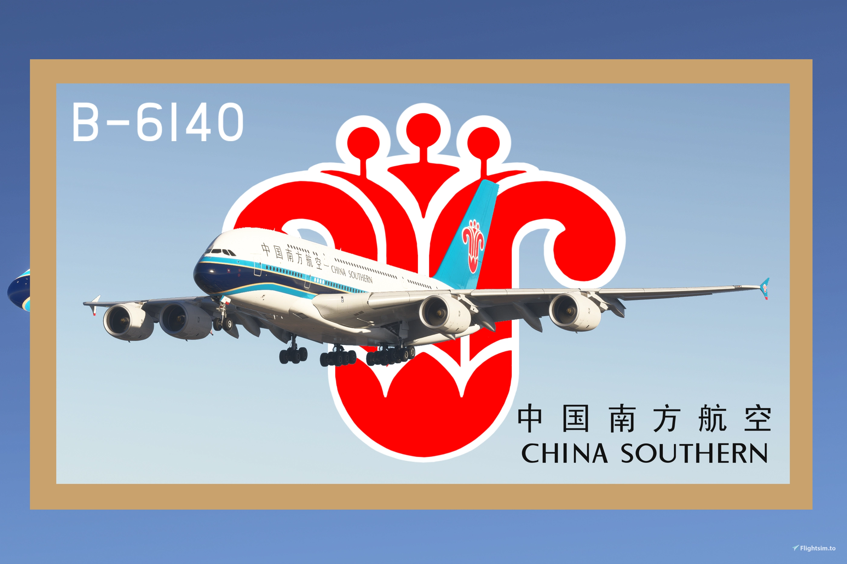 Airlinertags A380-800 中国南方航空 B-6140 inibuilds A380-841 中国南方航空China Southern (B-6140) - Aircraft