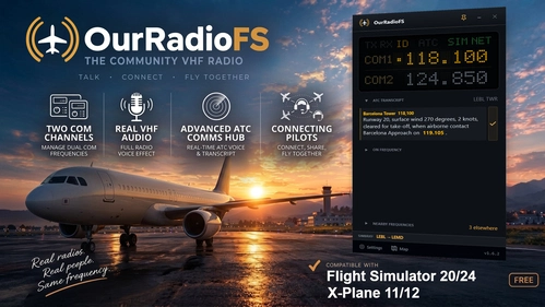 OurRadioFS — The Community VHF Radio & ATC