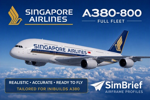 SimBrief Airframe Profiles - SIA A388 Full Fleet (iniBuilds)