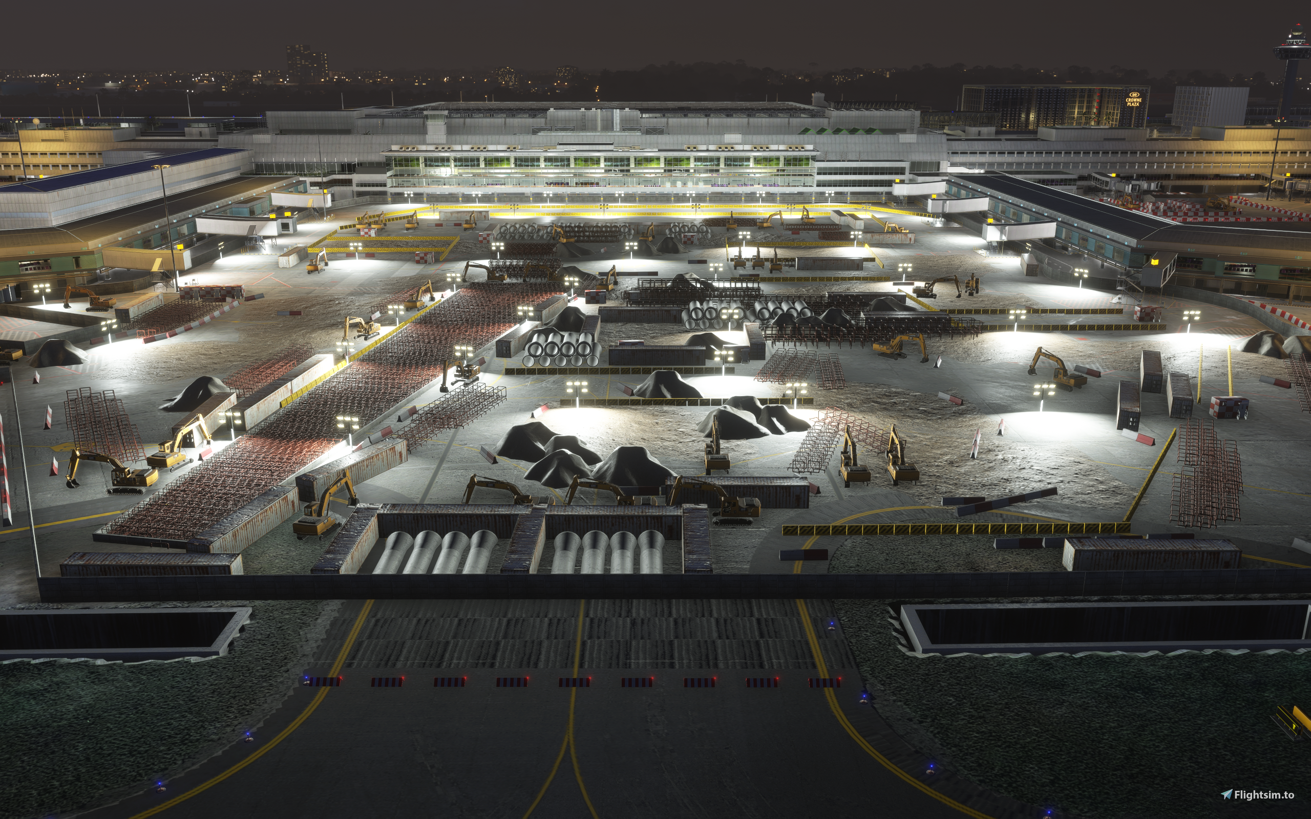 WSSS Singapore Changi — Custom Taxiway Lighting and Improvement Mod for TAIMODELS Scenery - Image 1