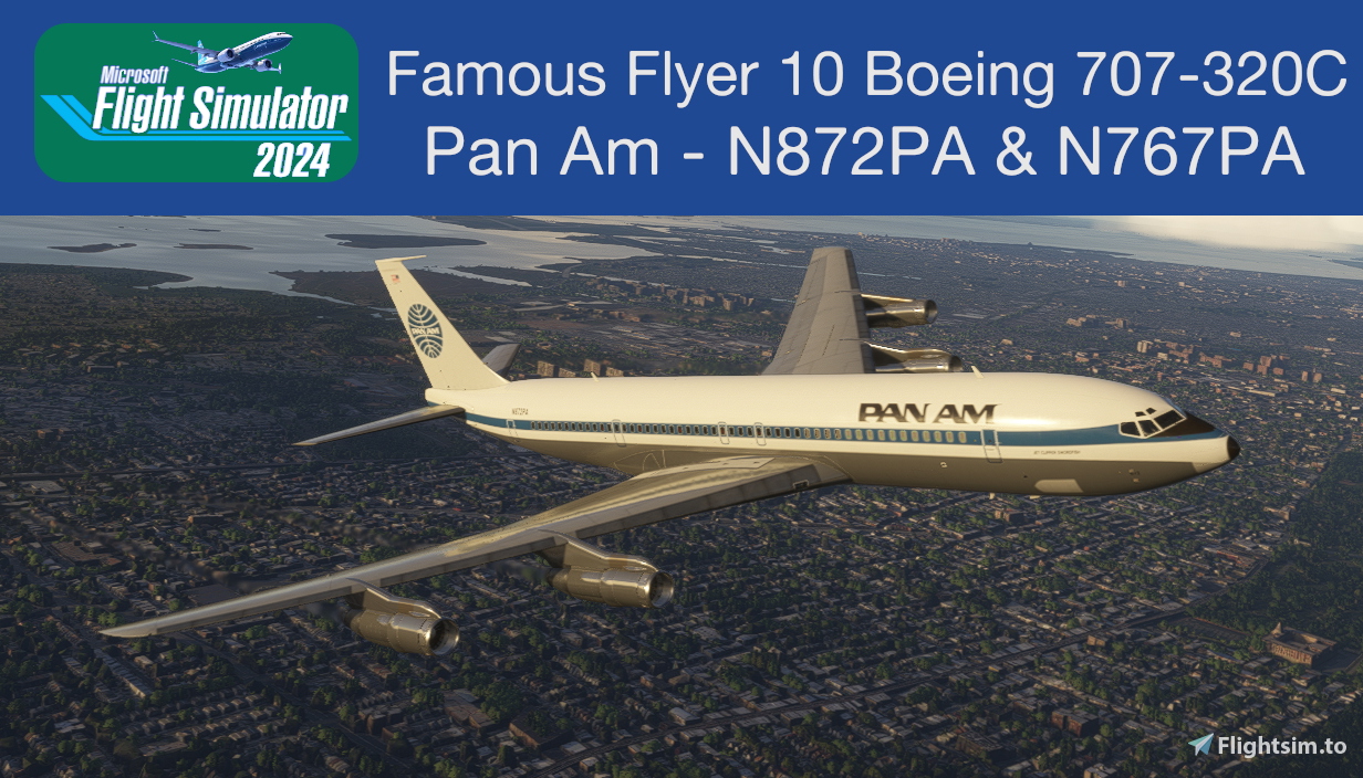 PANAM ラジコン 飛行機 BOEING 昭和レトロ Famous Flyer 10 Boeing 707-320C Pan Am - Aircraft Liveries for