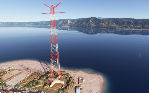 Pylons of the Messina straight