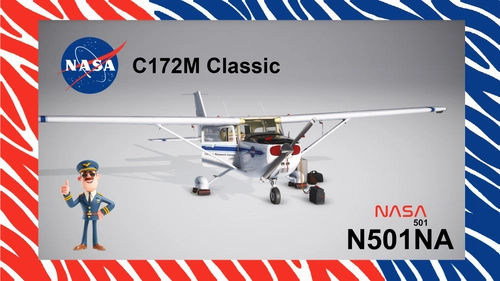 Bagolu Cessna 172M Classic NASA Langley Research Centre 'N501NA' (Fictional)