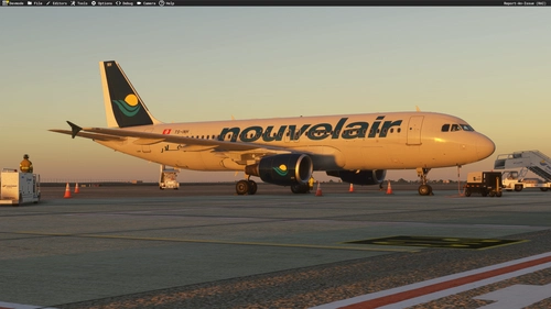 Nouvelair TS-INH livery Fenix A320-CFM MSFS2024 (With Cabin)