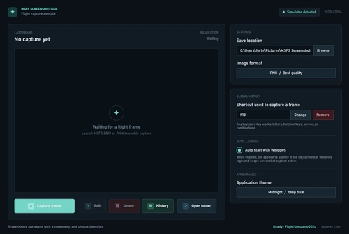 MSFS Screenshot Tool