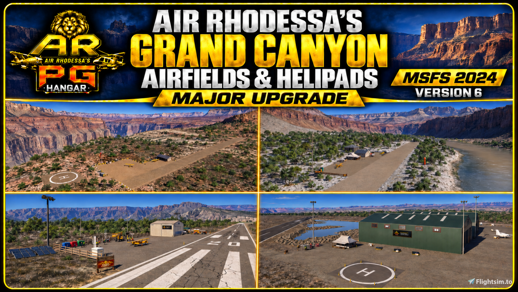 Air Rhodessa's Grand Canyon Airfields & Helipads — Major Upgrade V6.1 - Image 1