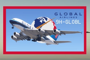 inibuilds A380-841 中国南方航空 China Southern (B-6140) and GLOBAL (9H-GLOBL) livery pack thumbnail 3