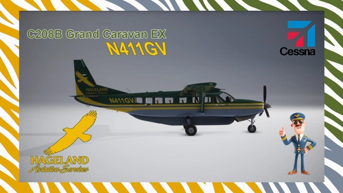 Black Square Caravan Pro HAGELAND Aviation Services 'N411GV' (Pax)