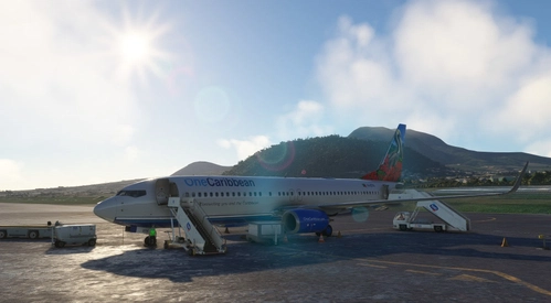 One Caribbean Airways Boeing 737-800 Pelican