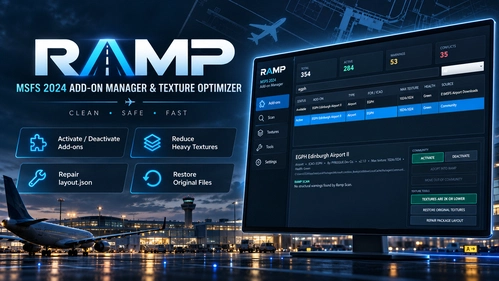 Ramp – MSFS 2024 Add-on Manager & Texture Optimizer