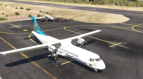 One Caribbean Airways ATR72-600  Hawksbill Turtle