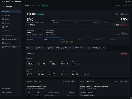 VatDeck - EFB for Vatsim pilots