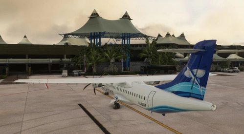 One Caribbean Airways ATR72-600 Flying fish