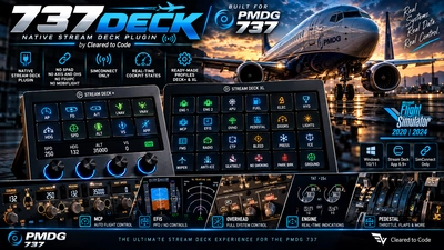 737 Deck for the PMDG 737 – Stream Deck + & XL plugin (no SPAD / MobiFlight)