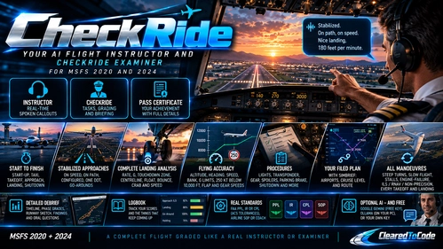 CheckRide - AI Flight Instructor & Checkride Examiner (MSFS 2020/2024)