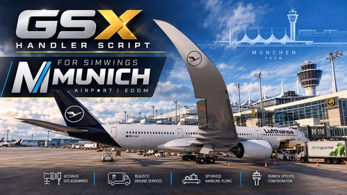 Realistic GSX Pro Handler Script for Simwings EDDM Munich Airport
