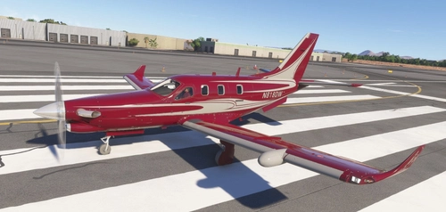 Daher TBM930 Livery 261009 Cherry Red