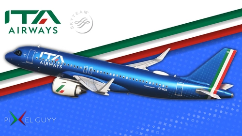 EI-HOA (Sky Team) | iniBuilds A320neo | Ita Airways | MSFS 2024 | 8K w/cabin, 3D custom objects