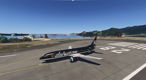 Alaska Airlines black livery CSS 737-400 N774AS