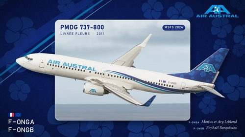 Air Austral "Flowers" Livery (2011) – F-ONGA & F-ONGB | PMDG 737-800