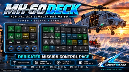MH-60 Deck - Stream Deck plugin & profiles for the MilTech MH-60 Seahawk