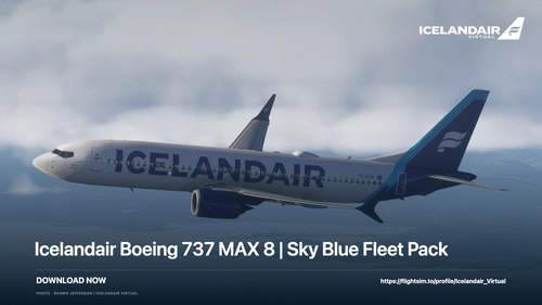 Icelandair Boeing 737 MAX 8 | Sky Blue Fleet Pack