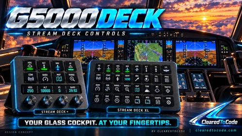 G5000 Deck for the Citation Longitude (Garmin G5000) – Stream Deck + & XL plugin (no SPAD)