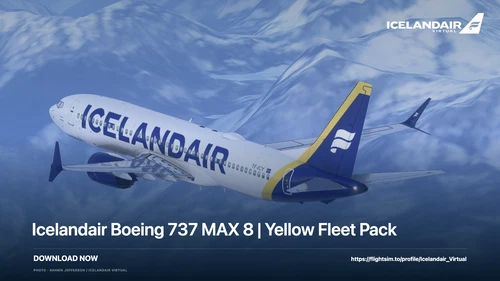 Icelandair Boeing 737 MAX 8 | Yellow Fleet Pack