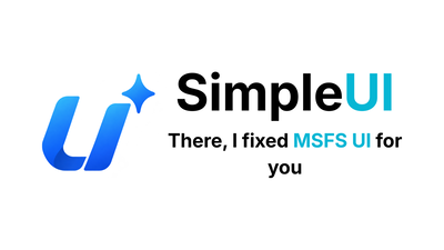 SimpleUI | There, I fixed MSFS UI for you