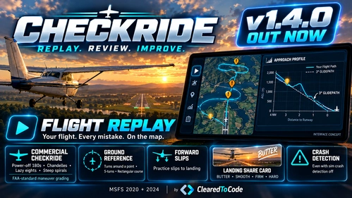 CheckRide - AI Flight Instructor & Checkride Examiner (MSFS 2020/2024)