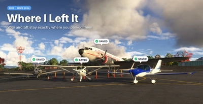Where I Left It – Persistent Aircraft Positions & Parked Fleet