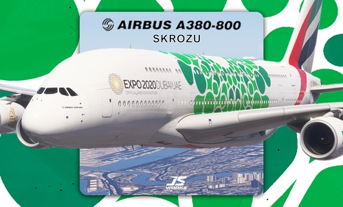 IniBuilds A380 Emirates A6-EOV (Green Opportunity)