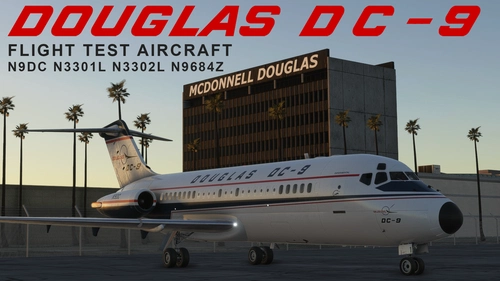 SkySimulations DC-9 series 10 flight test aircraft pack