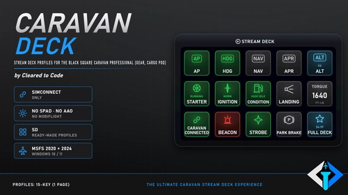 Caravan Deck - Stream Deck Profile for the Black Square Caravan Professional